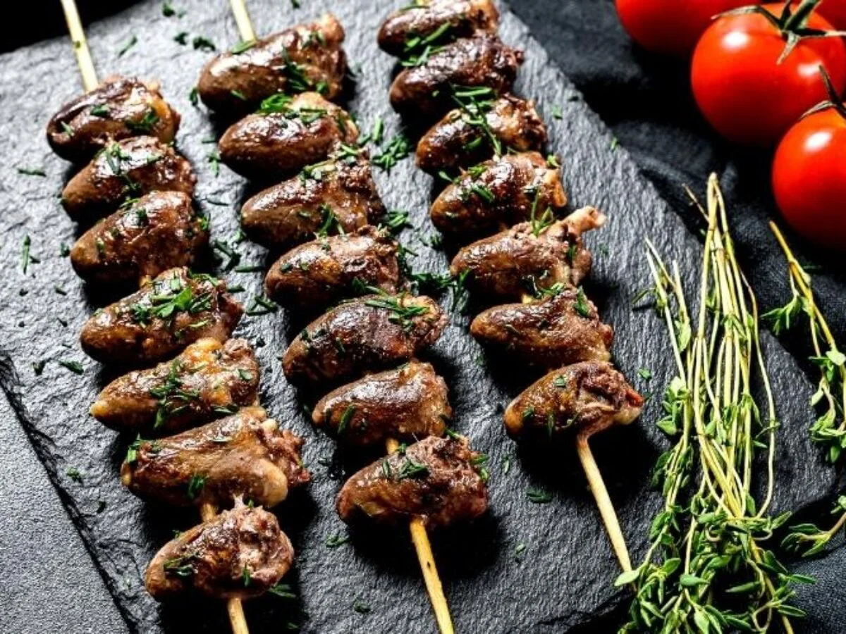 Coração de frango no forno Coração de frango no forno