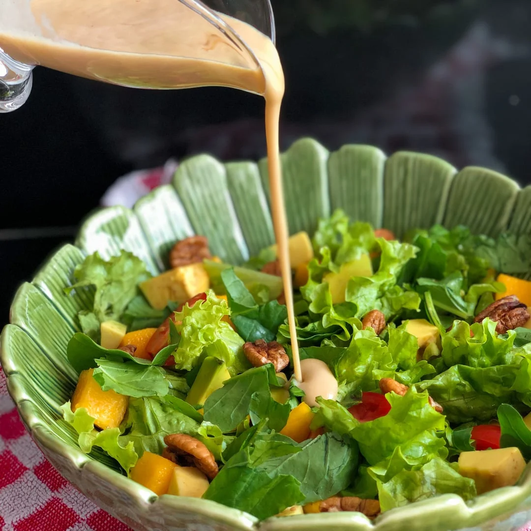 Receita de molho para salada tropical Receita de molho para salada tropical