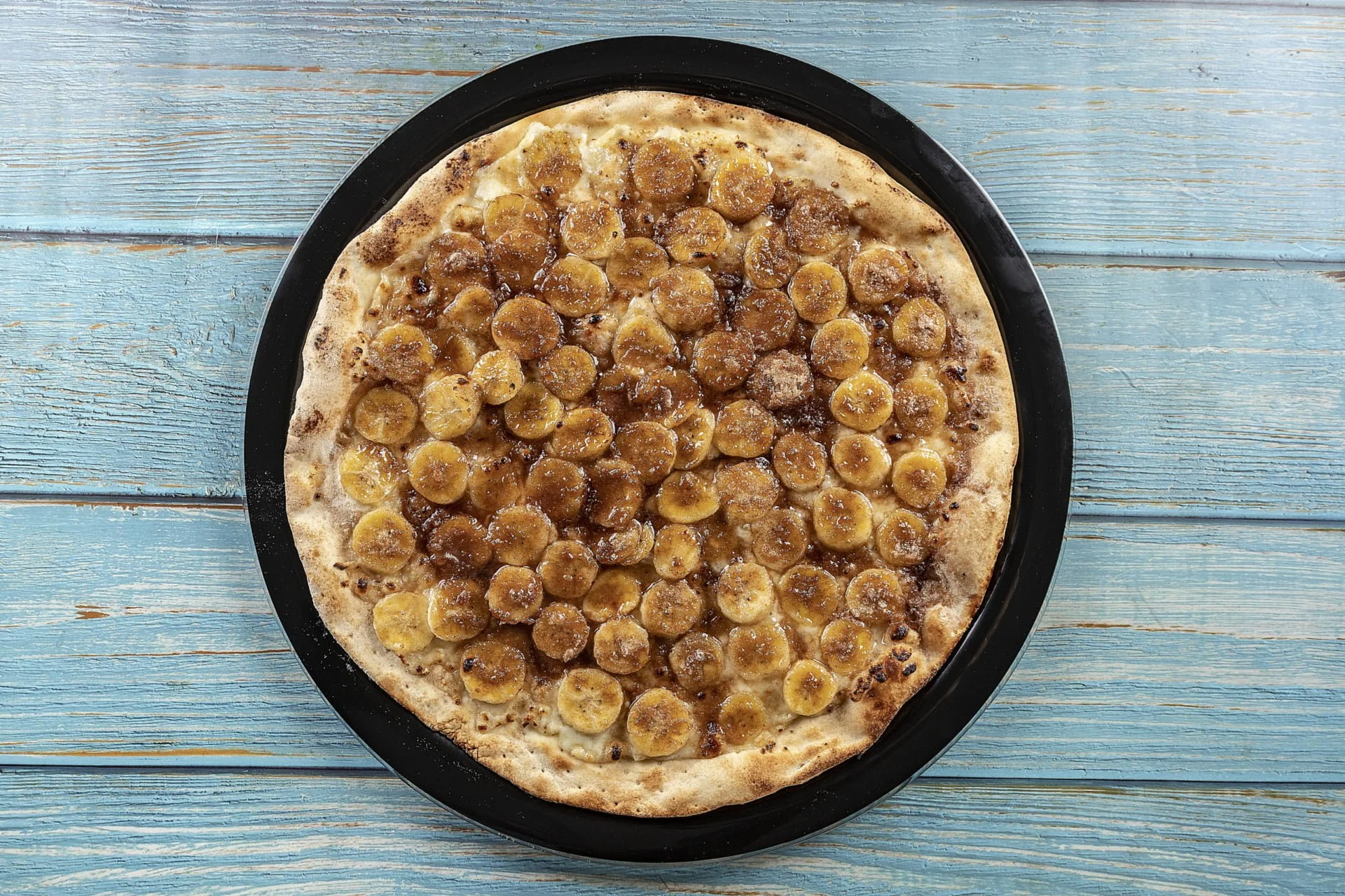 Pizza de banana nevada Pizza de banana nevada