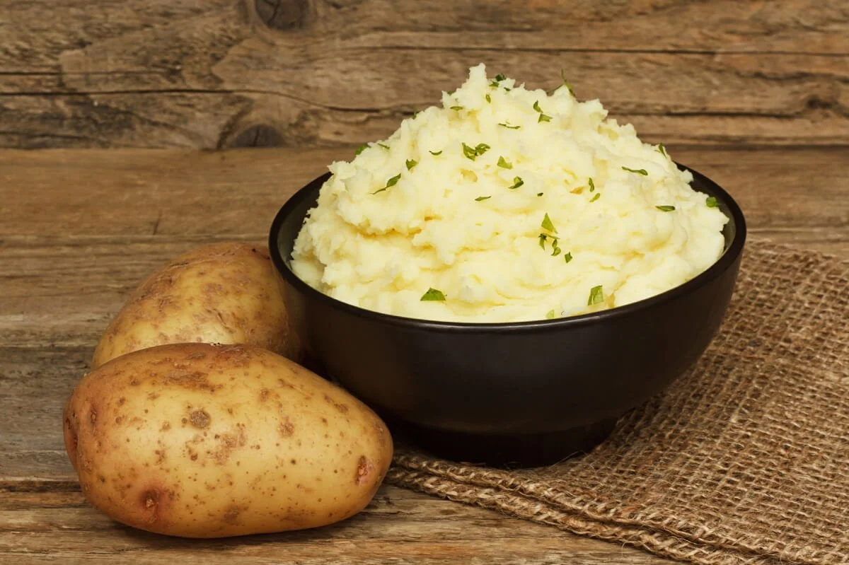 Purê de batata – sem leite Purê de batata – sem leite