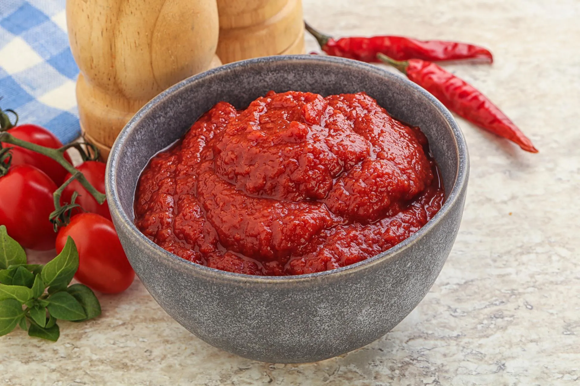 Purê de tomate caseiro