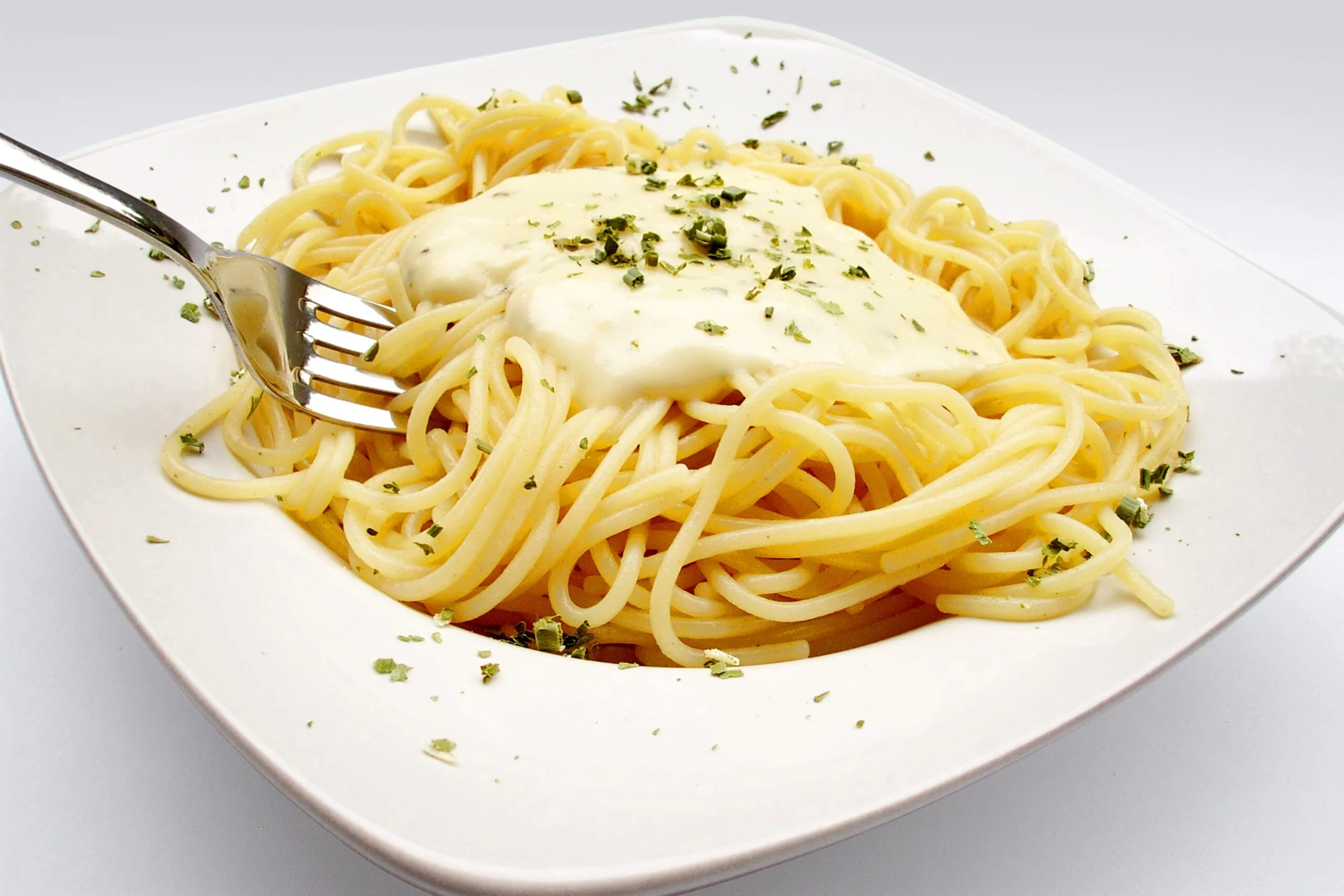 Macarrão com requeijão