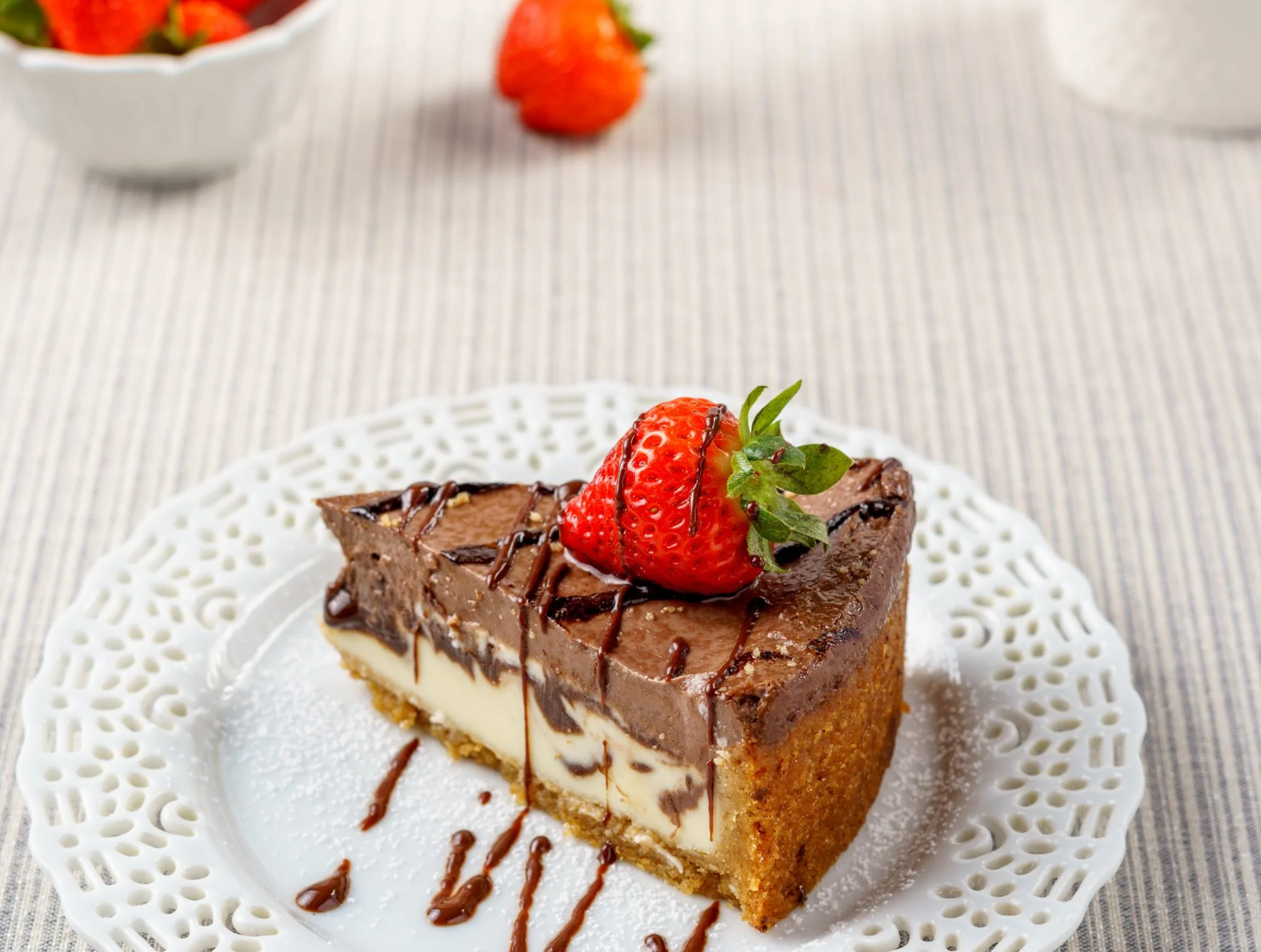 Torta de Chocolate e Morango