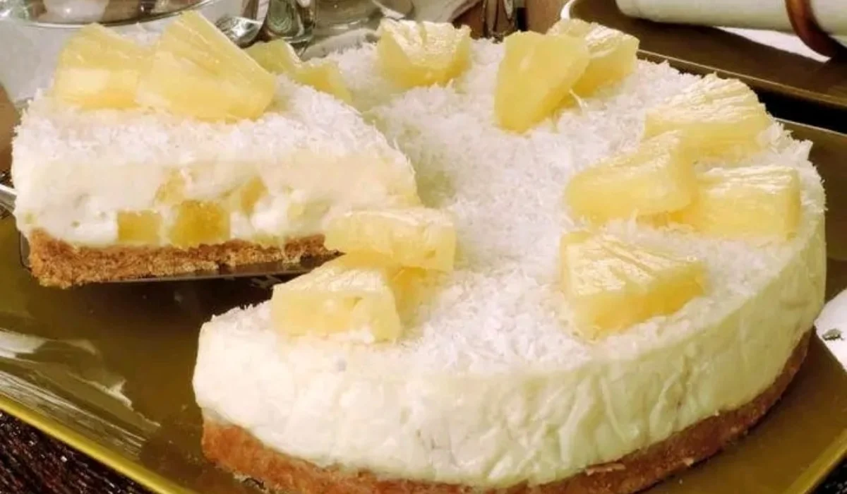 Torta de abacaxi, ricota e coco Torta de abacaxi, ricota e coco