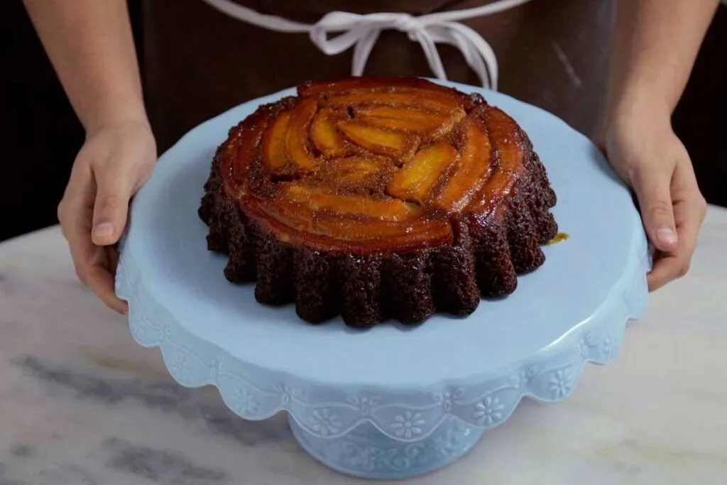 Bolo de Banana Invertido