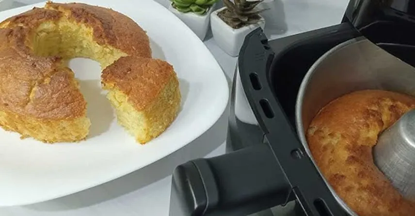Bolo de banana na airfryer: pronto em 20 minutos